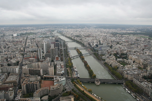 Vue depuis la Tour Eiffel, la Seine