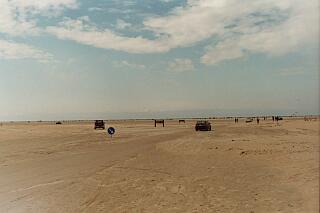 Une route sur la plage